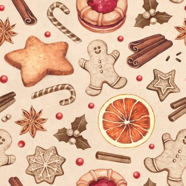  Gingerbread çerezleri ve Noel baharat