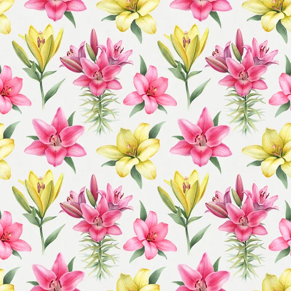 Aquarel illustratie van lily bloemen — Stockfoto