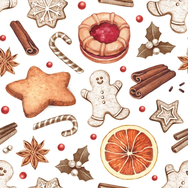 Pepparkakor cookies och jul kryddor — Stockfoto