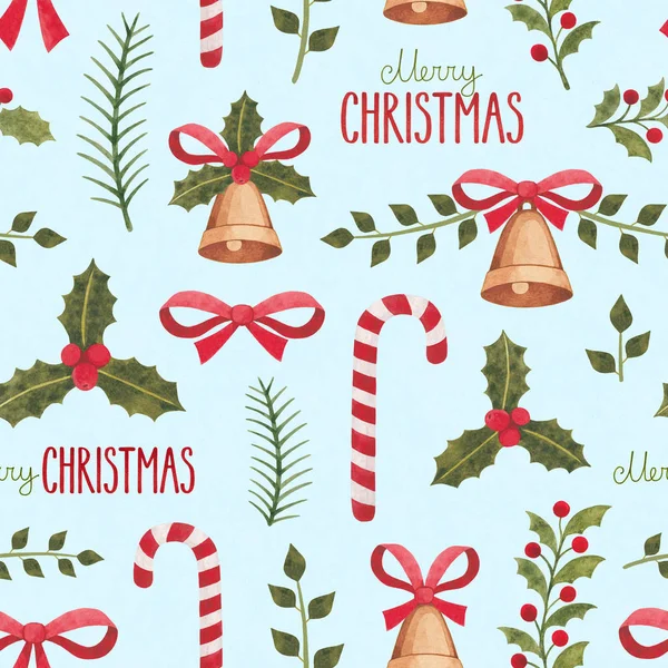 Acquerello decorazioni di Natale — Foto Stock