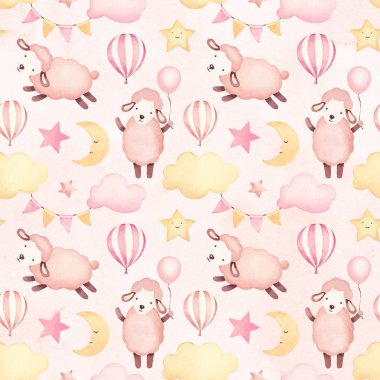 Koyun suluboya çizimi