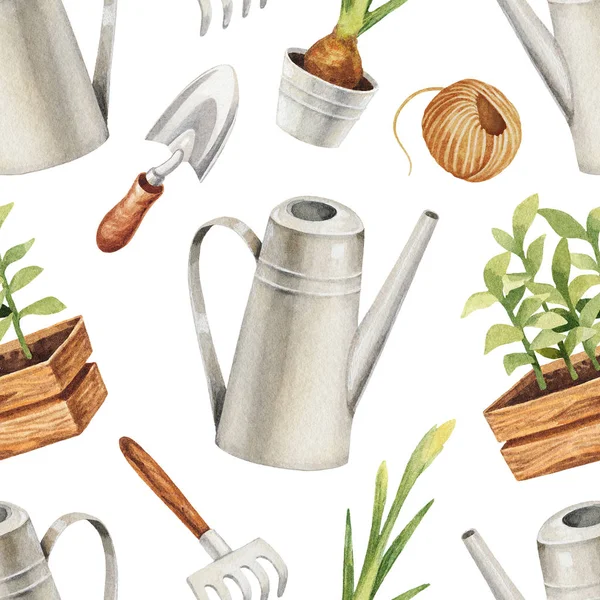 Plants and garden tools — Stock Photo, Image