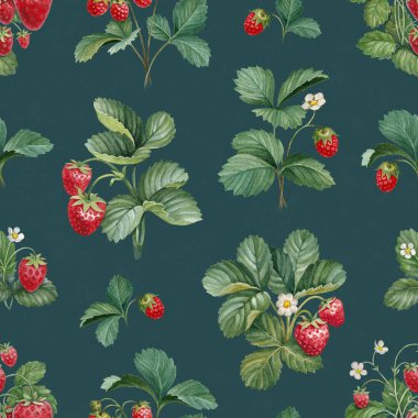 olgun çilek dallarında 