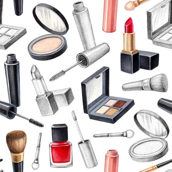 Make-up producten en accessoires — Stockfoto