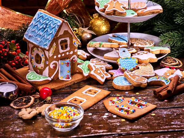 Noel kurabiye evi — Stok fotoğraf