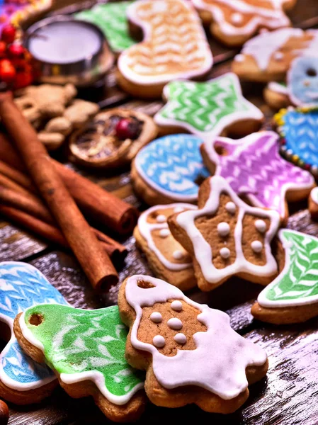 Longue rangée de biscuits glacés . — Photo