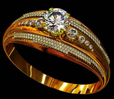 Altın alyans Takı mücevher ile.