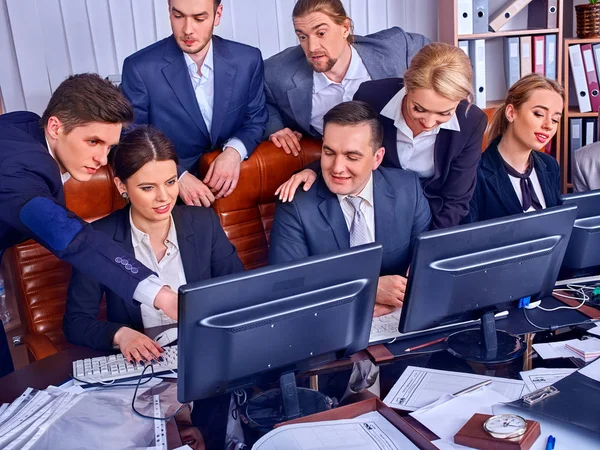 Business people office life of team people working with papers. — Stock Photo, Image