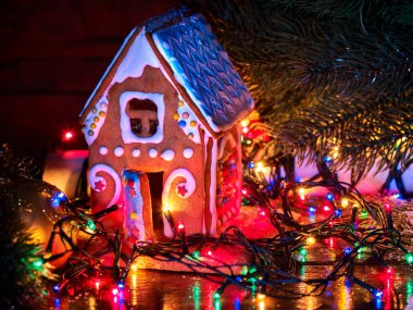Gingerbread Noel Noel çelenk evler..