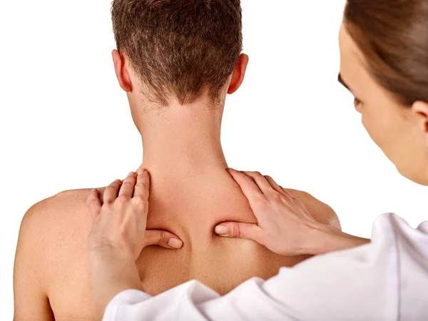 Shoulder and neck massage for wman in spa salon. — Stock Photo, Image