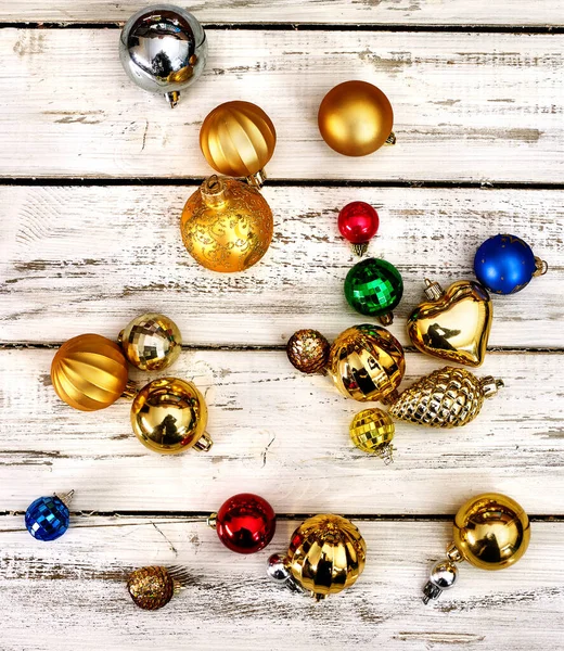 Kerstversiering ontwerp van kerstballen ornamenten — Stockfoto