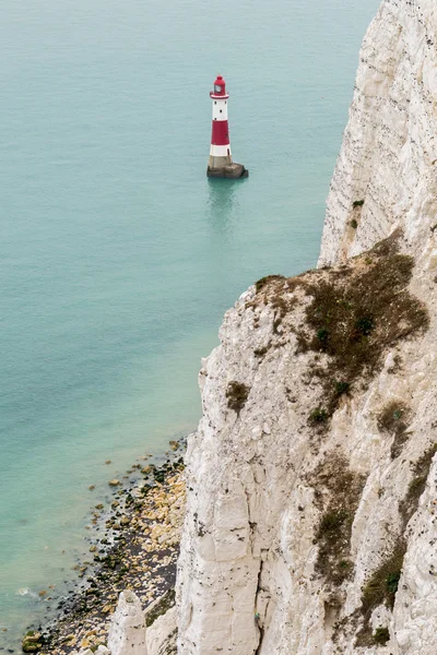 Farol de cabeça de praia perto de Eastbourne — Fotografia de Stock