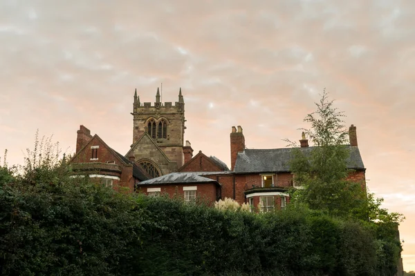 Ellesmere shropshire farnosti kostelní věž — Stock fotografie