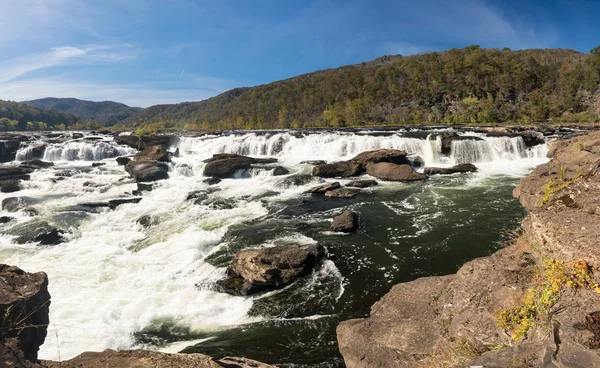 Sandsteinfälle am New River Summers County West Virginia — Stockfoto