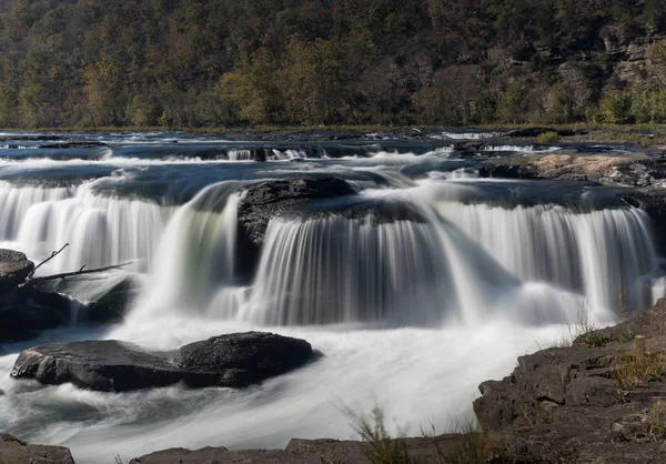 Pískovcové vodopády na New River Summers County West Virginia — Stock fotografie