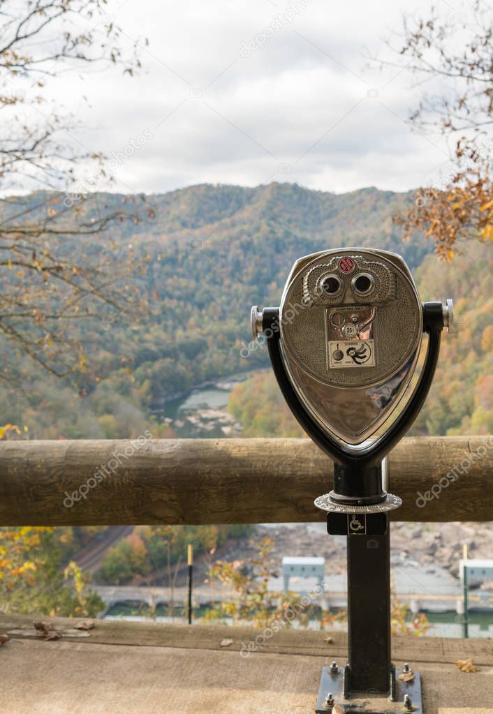 Coin operated binoculars at Hawks Nest