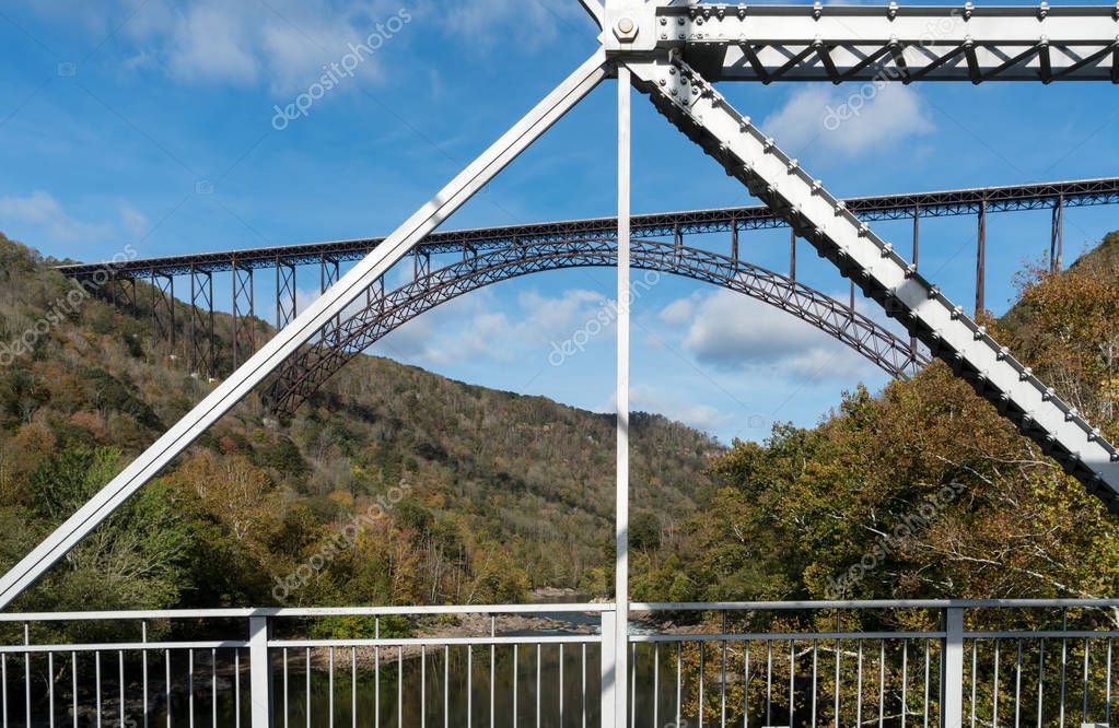 Old and New River Bridges in West Virginia — Stock Photo