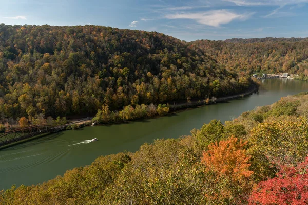 Nuovo fiume da Hawks Nest Overlook — Foto Stock