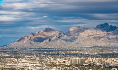 Downtown Tucson in Arizona with Santa Catalina mountains clipart