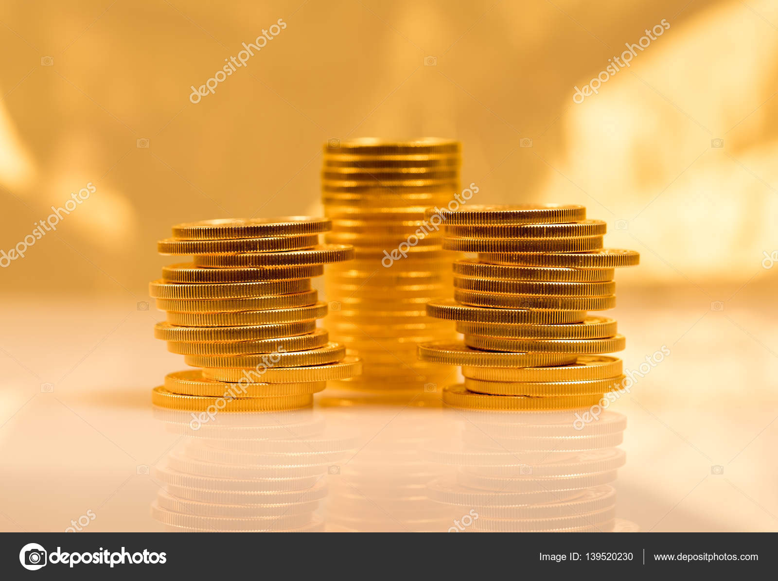 Stack Of Golden Eagle Coins Stock Photo Steveheap 139520230