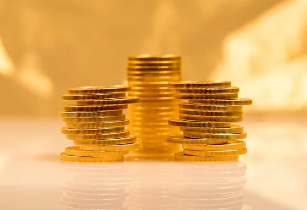 Stack of golden eagle coins — Stock Photo, Image