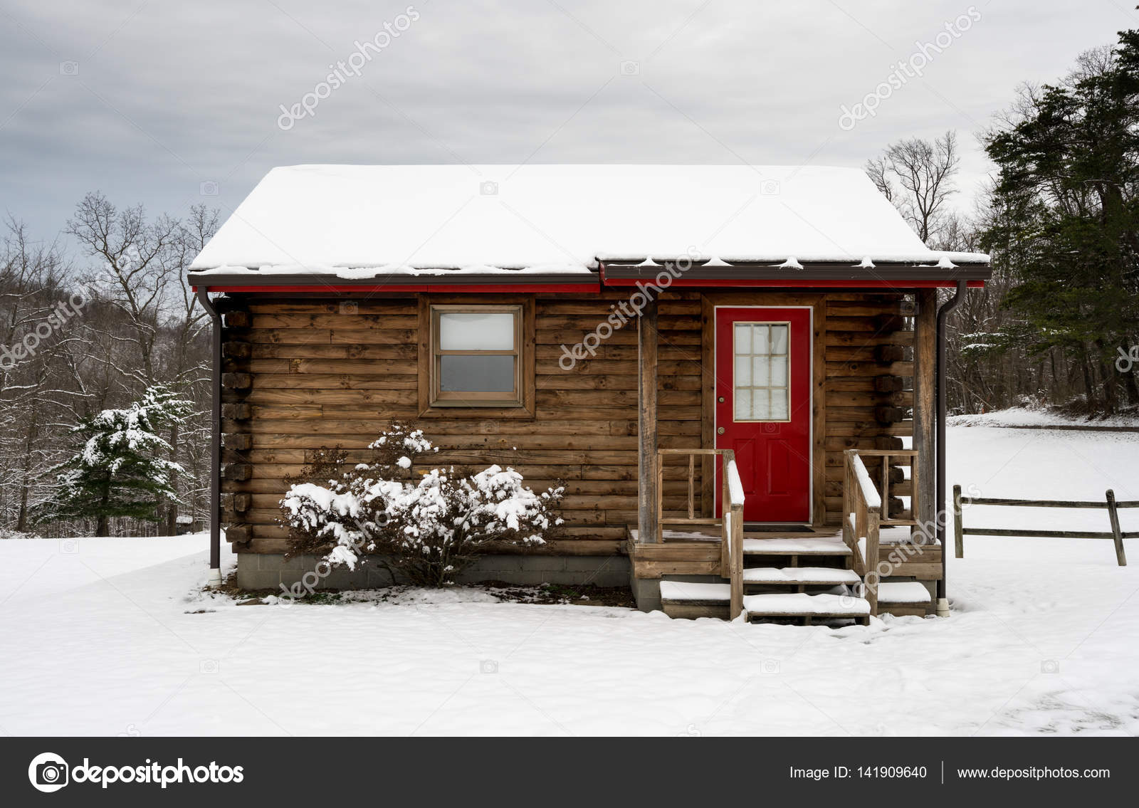 Pictures Painted Log Cabin Small One Roomed Log Cabin In Snow