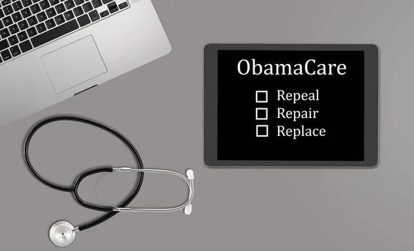 Concepto de escritorio para reemplazo de Obamacare —  Fotos de Stock