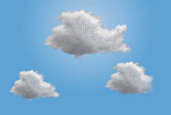 Иллюстрация нескольких вычислительных облаков — стоковое фото