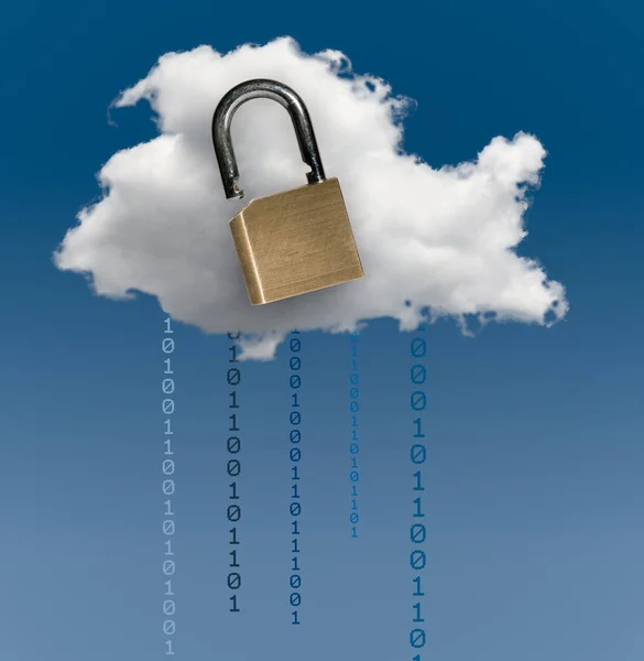 Illustrazione delle sfide alla sicurezza del cloud computing — Foto Stock