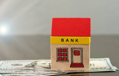 Oyuncak üzerimize Doları varlıklar bina banka