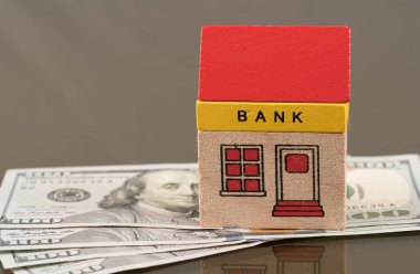 Oyuncak üzerimize Doları varlıklar bina banka