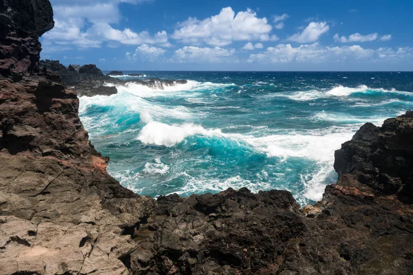 Olivin pooler på Nord östra kusten av Maui — Stockfoto