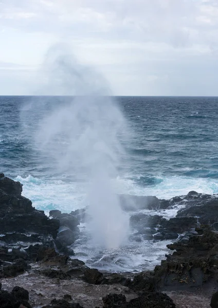 Nakalele Blowhole στη βόρεια ακτή του Maui ξεσπά — Φωτογραφία Αρχείου