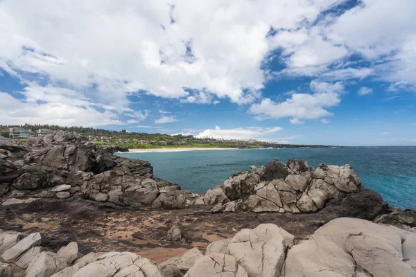 Blick auf die Küste vom makaluapuna point in maui hawaii — Stockfoto