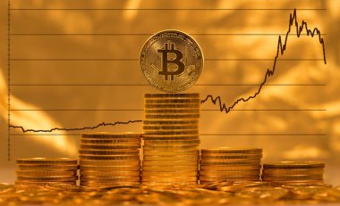 Bitcoin fiyat grafik arka planı