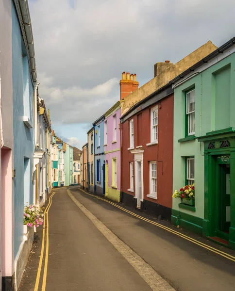 Colorate case dipinte in Appledore, Devon — Foto Stock