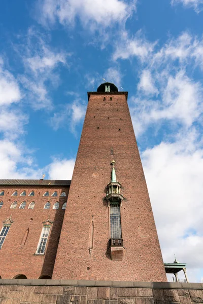 Mairie construite en brique à Stockholm Suède — Photo