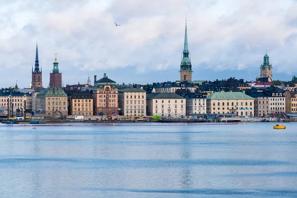 Stockholm, İsveç 'te Gamla Stan Panoraması