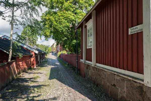 Alte Holzhäuser in porvoo, Finnland — Stockfoto