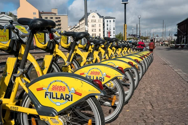 Аренда велосипедов Alepa Fillari в Хельсинки — стоковое фото