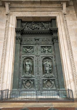 Esterior doors of St Isaacs Cathedral Russia clipart