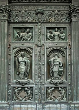 Esterior doors of St Isaacs Cathedral Russia clipart