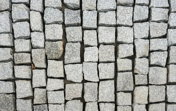 New construction of granite cobblestone path — Stock Photo, Image