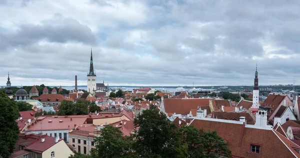 Panorama sobre el casco antiguo de Tallin en Estonia —  Fotos de Stock