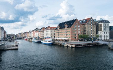 Nyhavn veya yeni liman Kopenhag Danimarka