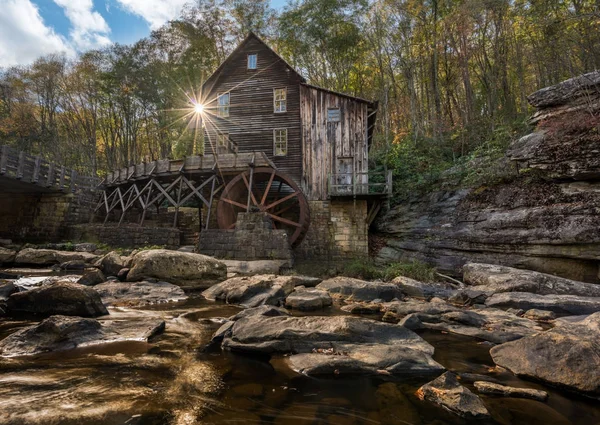 Moulin à grain Babcock en Virginie occidentale — Photo