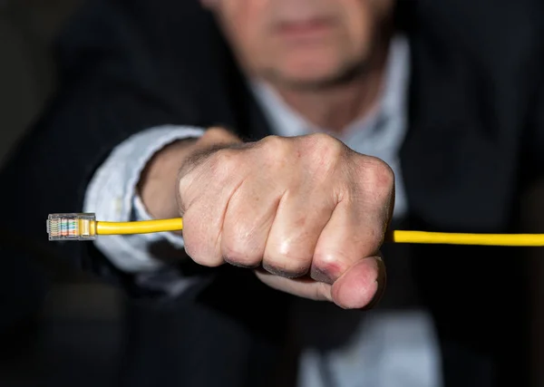 Führungskräfte drosseln Internet-Geschwindigkeit für Konzept zur Netzneutralität — Stockfoto