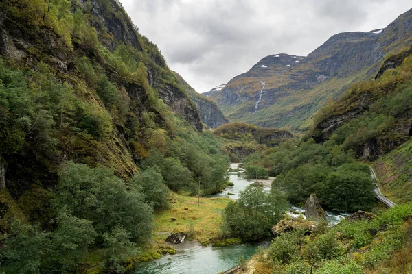 Landschaft von der Flambahn in Norwegen — Stockfoto