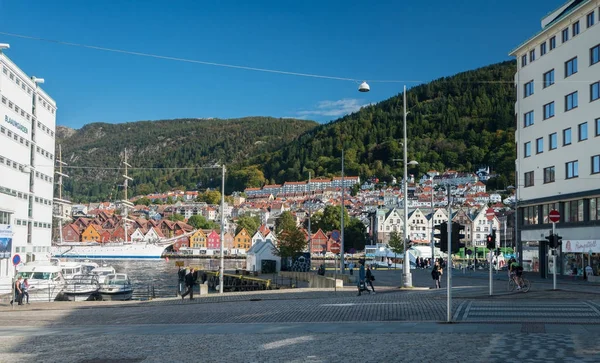 Hafenseite in Norwegen — Stockfoto