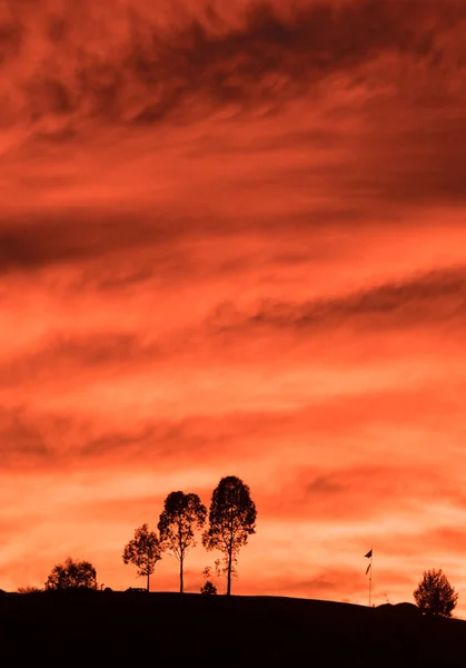 カリフォルニア州ラモーナに近い鮮やかな夕日 — ストック写真
